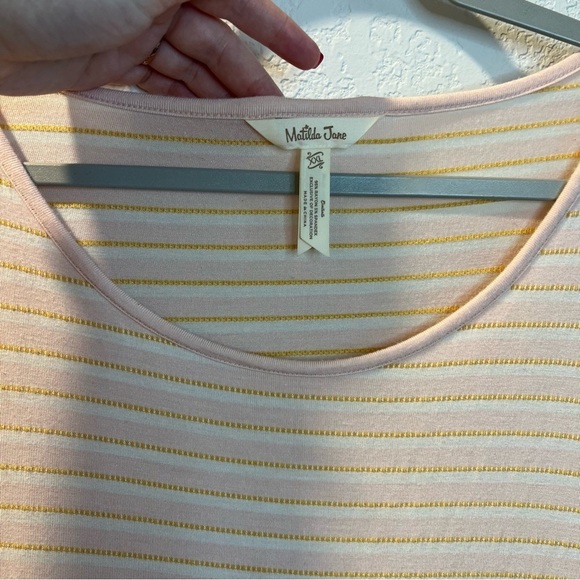 Women’s Matilda Jane light pink striped long sleeve babydoll blouse size XXL - Picture 3 of 5
